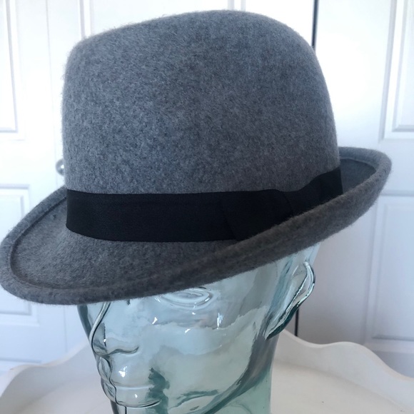 Grey Wool Felt Fedora - Picture 3 of 6